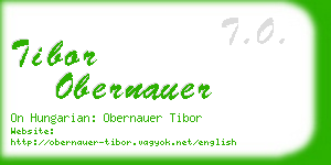 tibor obernauer business card